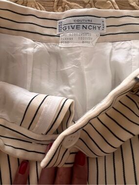 Givenchy Women’s  High-rise Cream and Black Striped Pants